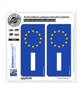 I Italie - Identifiant Européen | Autocollant plaque immatriculation