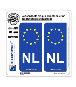 NL Pays-Bas - Identifiant Européen | Autocollant plaque immatriculation