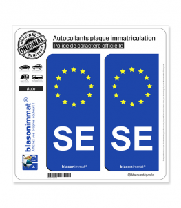 SE Savoie - Identifiant Européen | Autocollant plaque immatriculation
