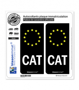 CAT Catalogne - Identifiant Européen | Autocollant plaque immatriculation