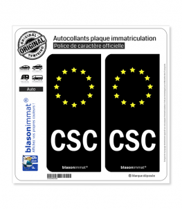 CSC Corse - Identifiant Européen | Autocollant plaque immatriculation