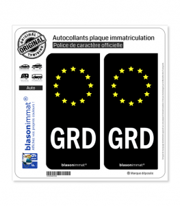 GRD Groland - Identifiant Européen | Autocollant plaque immatriculation