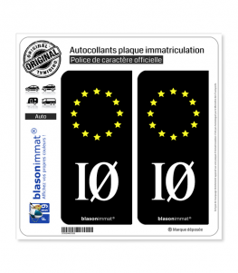 IØ Île d'Oléron - Identifiant Européen | Autocollant plaque immatriculation