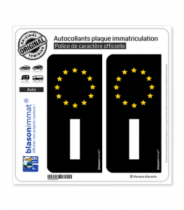 I Italie - Identifiant Européen | Autocollant plaque immatriculation