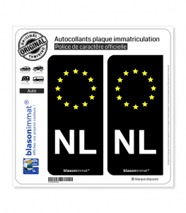 NL Pays-Bas - Identifiant Européen | Autocollant plaque immatriculation