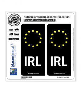 IRL Irlande - Identifiant Européen | Autocollant plaque immatriculation