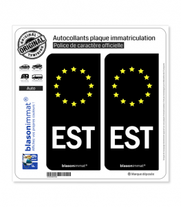 EST Estonie - Identifiant Européen | Autocollant plaque immatriculation