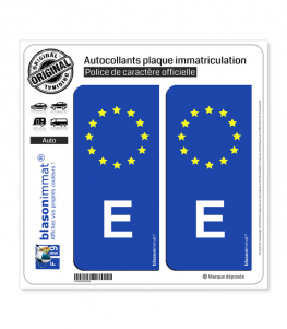 2x autocollant sticker plaque d'immatriculation voiture auto drapeau E ESPAGNE 