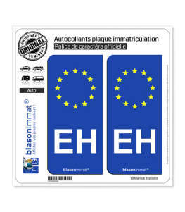 EH Pays Basque - Identifiant Européen | Autocollant plaque immatriculation