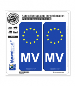 MV Morvan - Identifiant Européen | Autocollant plaque immatriculation