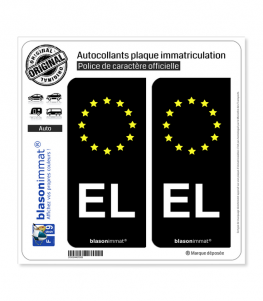 EL Alsace - Identifiant Européen | Autocollant plaque immatriculation