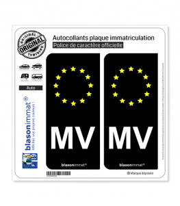 MV Morvan - Identifiant Européen | Autocollant plaque immatriculation