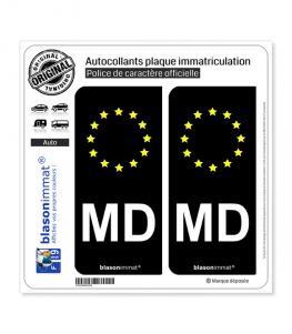 MD Moldavie - Identifiant Européen | Autocollant plaque immatriculation