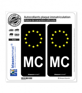 MC Monaco - Identifiant Européen | Autocollant plaque immatriculation