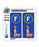 F Tahiti Hinano - Identifiant Européen | Autocollant plaque immatriculation®