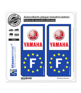 F Yamaha - Identifiant Européen | Autocollant plaque immatriculation