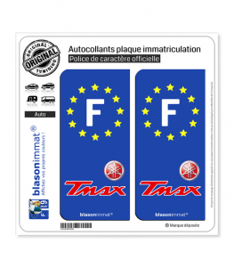 F Yamaha T-Max - Identifiant Européen | Autocollant plaque immatriculation