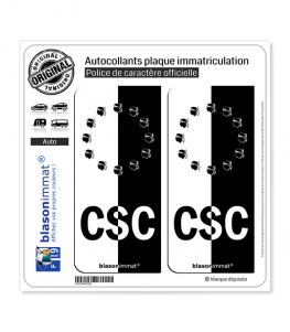 Identifiant Européen II 2 Stickers autocollant plaque immatriculation Corsica 