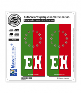 EH Pays Basque - Collector - Identifiant Européen | Autocollant plaque immatriculation