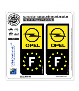 F Opel - Identifiant Européen | Autocollant plaque immatriculation