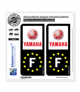 F Yamaha - Identifiant Européen | Autocollant plaque immatriculation