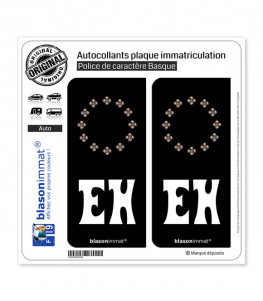 EH Euskal Herria - Identifiant Européen | Autocollant plaque immatriculation