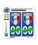 Sapeurs-Pompiers - Blason | Autocollant plaque immatriculation