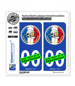 Sapeurs-Pompiers - Macaron | Autocollant plaque immatriculation