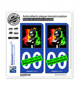 Baby Rasta | Autocollant plaque immatriculation