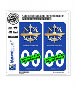 Forces sous-marines | Autocollant plaque immatriculation