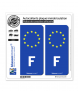 F France Européen - Côté Droit | Autocollant plaque immatriculation