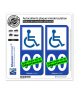 Handicap - Accessible | Autocollant plaque immatriculation