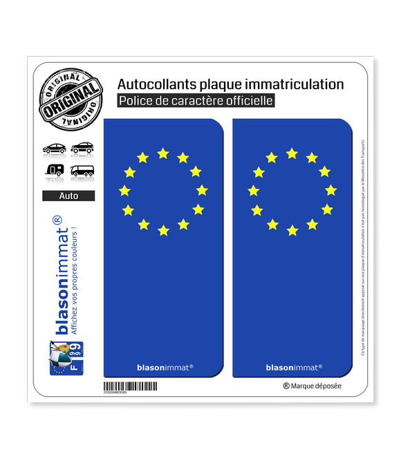 Incognito - Européen | Autocollant plaque immatriculation