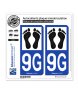 9G Pieds-Noirs | Autocollant plaque immatriculation