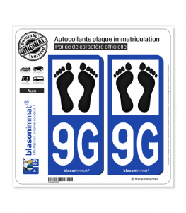 9G Pieds-Noirs | Autocollant plaque immatriculation