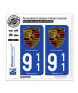 911 Porsche - Carrera | Autocollant plaque immatriculation