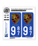 987 Porsche - Cayman | Autocollant plaque immatriculation