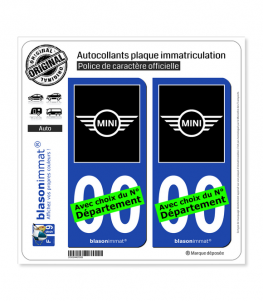 Mini | Autocollant plaque immatriculation