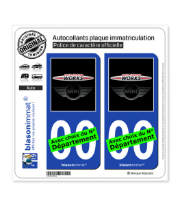 Mini - John Cooper Works | Autocollant plaque immatriculation