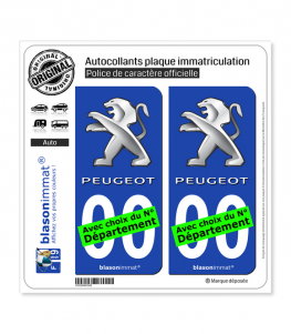 Peugeot II | Autocollant plaque immatriculation