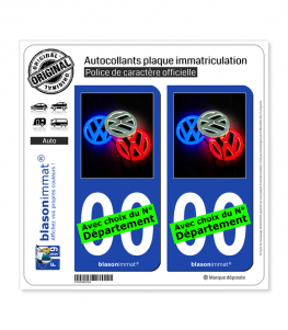 Volkswagen - Trio | Autocollant plaque immatriculation