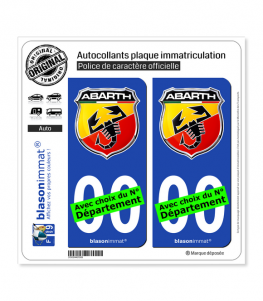 Abarth - Blason | Autocollant plaque immatriculation