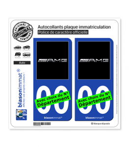 AMG - Black | Autocollant plaque immatriculation