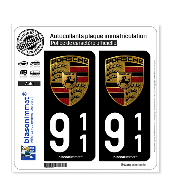 2 Sticker/Aufkleber Für Kennzeichen - Region Occitanie, Dept 66, Rechteckig 9,7x4,6 Cm, Französisches Produkt