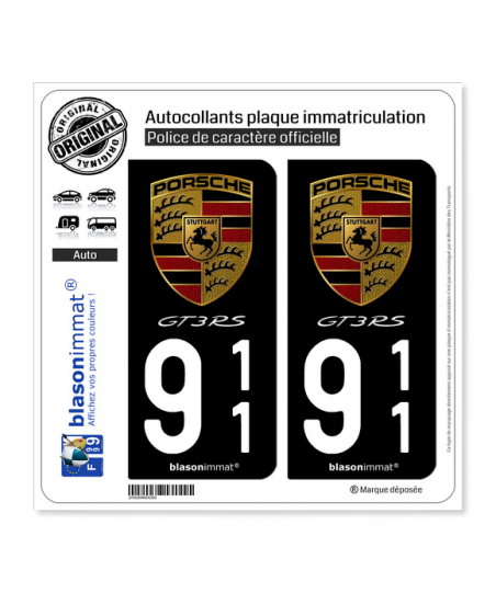911 Porsche GT3 RS Autocollant Plaque Immatriculation 911-porsche-gt3-rs-autocollant-plaque-immatriculation