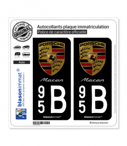 95B Porsche - Macan | Autocollant plaque immatriculation