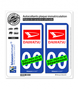 Daihatsu | Autocollant plaque immatriculation