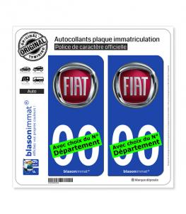 Fiat - Macaron | Autocollant plaque immatriculation