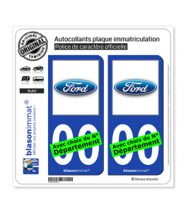 Ford | Autocollant plaque immatriculation