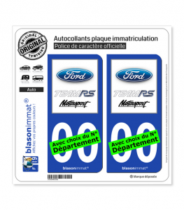 Ford - Team RS | Autocollant plaque immatriculation